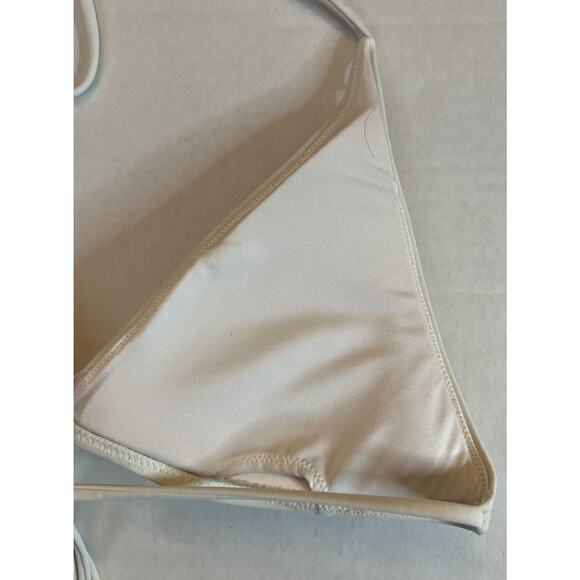 Victoria's Victoria Secret Bikini Halter Top S Small White With Rhinestones EUC - Picture 7 of 10